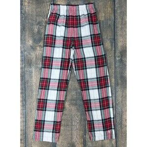 Well Dressed Wolf Boys Size 14 Holiday Plaid Lounge Pants! Red, White, Green!